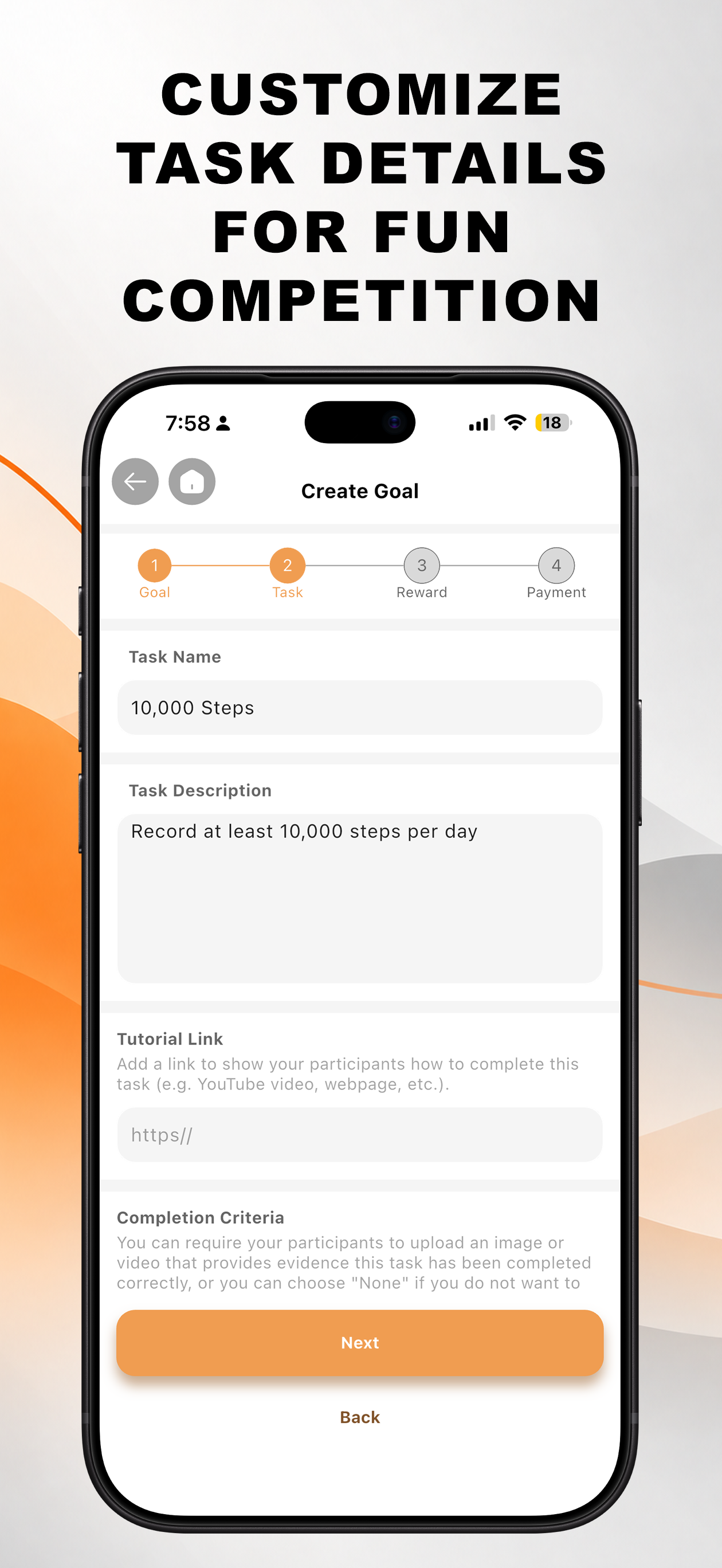 Create goal step 13